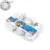 Set 6 globuri brad Craciun Paw Patrol argintii