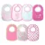 Set 7 bavete pentru bebelusi cu velcro Lorelli Baby Care Fetita