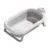 Set Cadita pliabila pentru copii, Little Mom Royal Grey, termometru incorporat si suport anatomic cu tetiera inclus, dimensiune 24 x 92 x 51 cm