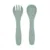Set Kikka Boo Furculita si Lingura Platinum Silicone Sage 6 luni +