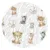Set MimiNu prosop mare cu gluga 100×100 cm + Manusa de baie bebelusi 12×21 cm Safari Natural