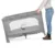 Set Patut de calatorie Kidnort Ihalig Light Gray cu geanta de transport, salteluta pliabila, usa cu fermoar si roti cu posibilitatea de blocare + Saltea cocos Comfort 8 cm