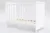 Set Patut din lemn 120×60 cm Nichiduta Lilia White cu margini rotunjite si somiera reglabila + Saltea cu husa detasabila din microfibra 10 cm grosime Nichiduta Cocos Comfort +