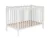 Set Patut din lemn cu margini rotunjite si somiera reglabila Sasha 120×60 cm Alb + Saltea cu husa detasabila din microfibra 10 cm grosime Nichiduta Cocos Comfort +