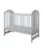 Set Patut din lemn pentru copii pana la 4 ani 124×66 cm cu sistem 3 bare detasabile Tymon White + Saltea cu husa detasabila din microfibra 10 cm grosime Nichiduta Cocos Comfort +