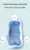 Set cadita pliabila pentru copii Little Mom Royal Blue, suport anatomic cu tetiera inclus, termometru cu display digital,76 x 21 x 49 cm