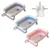 Set cadita pliabila pentru copii Little Mom, cu termometru integrat, dimensiune 85.5 x 20 x 47 cm, si Hamac ergonomic inclus, Grey Whale