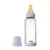 Set complet biberon Boheme din sticla anticolici cu tetina din latex, flux mediu, 240 ml, Violet Sky