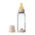 Set complet biberon din sticla anticolici cu tetina din latex, flux mediu, 240 ml, Blush