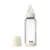 Set complet biberon din sticla anticolici cu tetina din silicon, flux mediu, 240 ml, Ivory