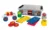 Set constructie educativ, Plus-Plus, 200 piese mari, mix, cu roti si placi de baza