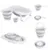 Set de baie cu cadita 3 in 1 pliabil Cangaroo Hawaii 80 x 48 x 24 cm Gri