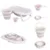 Set de baie cu cadita 3 in 1 pliabil Cangaroo Hawaii 80 x 48 x 24 cm Roz