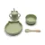 Set de hranire din silicon natural, Lorelli, 4 piese, 6 luni+, Fresh Green