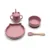 Set de hranire din silicon natural, Lorelli, 4 piese, 6 luni+, Pink