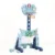 Set de joaca 4 in 1 Nichiduta Garden Dolphin Blue cu Poarta fotbal, Cos de baschet cu inaltime reglabila, Cosa si minge de golf, Joc de indemanare cu inele