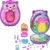 Set de joaca cu 2 papusi si accesorii in gentuta, Polly Pocket, Hedgehog Mom & Baby, JBJ91