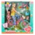 Set de joaca papusa Belissa bruneta si mama ei pe bicicleta