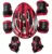 Set de protectie copii cu casca,genunchiere si cotiere Nichiduta Full Guard Set Red, material PVC+EPS