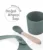 Set diversificare 4 piese din silicon BabyJem Gri