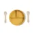 Set diversificare cu 4 piese din silicon Food Fun mustard