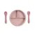 Set diversificare cu 4 piese din silicon Food Fun pink