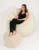 Set fotoliu puf king size otoman beige umplut cu fulgi de burete memory mix