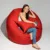 Set fotoliu puf king size perna decorativa red diamond umplut cu fulgi de burete memory mix