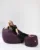 Set fotoliu puf matusalem si otoman fancy purple umplut cu fulgi de burete memory mix