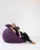 Set fotoliu puf matusalem si perna decorativa mulberry umplut cu fulgi de burete memory mix