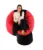 Set fotoliu puf pentru copii 5-16 ani matusalem otoman red black umplut cu fulgi de burete memory mix