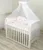 Set lenjerie din bumbac cu protectie laterala pentru pat bebe 120 x 60 cm Inimioare Amy