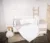 Set lenjerie pat 8 piese bumbac ranforce Trend Abstract Leaves Grey Beige