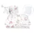 Set lenjerie patut MimiNu 6 piese cu volanase pilota si perna din bumbac 120×60 cm Pink Ballerina