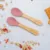 Set lingurite din bambus AppeKids Old Rose