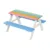 Set masuta cu bancute din lemn pentru copii Ginger Home Rainbow utilizare in gradina, curte, balcon cat si in interiorul camerei copiilor