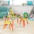 Set masuta si 2 scaunele cu spatar din lemn Ginger Home Safari, Margini rotunjite,potrivit pentru activitatiteme,gradinita,after school,greutate suportata 40kg
