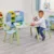 Set masuta si 2 scaunele cu spatar pentru copii Ginger Home Savanna din lemn, Margini rotunjite,potrivit pentru activitatiteme,gradinita,after school,greutate suportata 40kg
