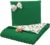 Set paturica 75×100 cm si perna 35×30 cm pentru copii, BabyMam minky green forest, versatila cu doua fete