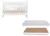 Set patut din lemn Nichiduta 120×60 cm Sweet Dreams II +  Saltea cocos 10 cm
