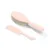 Set perie din par natural super moale si pieptene Butterfly Pink