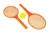 Set rachete de tenis cu minge Technok portocaliu