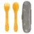 Set tacamuri cu cutie de calatorie Canpol 3 piese Portocaliu