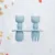 Set tacamuri din silicon AppeKids The Little Bear Aqua Blue