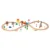Set tren cu sina si accesorii din lemn Felyx Toys 61 piese