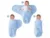Sistem de infasare Eko bumbac 100 3-6 kg bleu