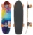 Skateboard cu platforma antiderapanta si roti luminoase LED 71×20 cm multicolor