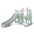 Spatiu de joaca Nichiduta Garden Giraffe Blue 3 in 1 cu Leagan reglabil pe inaltime, Tobogan cu manere si margini rotunjite si Cos de baschet