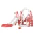 Spatiu de joaca Nichiduta Garden Tower Arcada Red 3in1 cu tobogan, leagan cu bara de protectie detasabila, jucarie muzicala, cos de baschet, minge