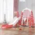 Spatiu de joaca copii3in1 Nichiduta Garden Tower Arcada Red interiorexterior cu tobogan, leagan cu bara de protectie detasabila, jucarie muzicala, cos de baschet si minge inclusa